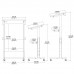 FixtureDisplays® Floor Standing Pulpit Adjustable Height Lectern Podium w/ Casters, Heavy Duty Steel Frame, Rolling Podium 18147